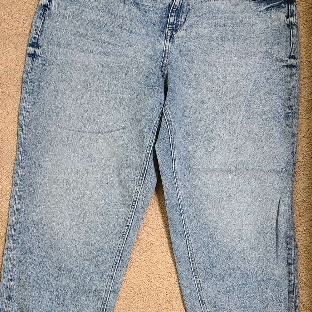 EDGELY Classic Blue Glitter Women's Jeans